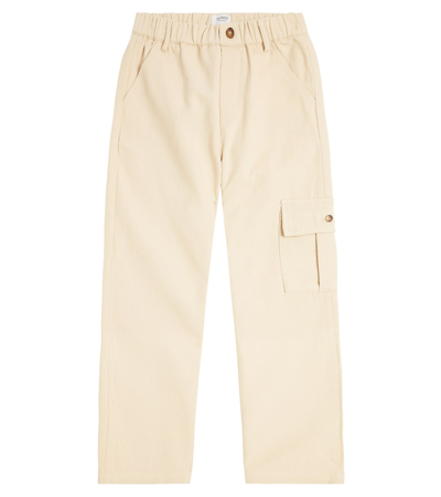 Donsje Kids' Theole Cotton Cargo Pants In Sand