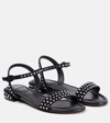 Christian Louboutin Sweet Jane Strass Boum Suede Sandals In Black/cry/lin Black