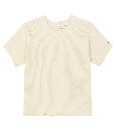 Donsje Kids' Sove Ribbed-knit Sweater In Soft Sand