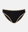 Totême Stripe Tie Bikini Bottoms Black In Black