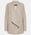 Loro Piana Sheri Virgin Wool And Cashmere Jacket In Natural Felt