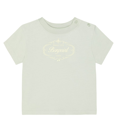 Bonpoint Baby Cai Striped Cotton T-shirt In Neutral