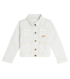Bonpoint Decorative-stitching Denim Jacket In Aqua