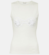 Magda Butrym T-shirt Crochet Bra In White