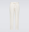 ZEGNA COTTON AND WOOL STRAIGHT PANTS