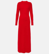 Proenza Schouler Lara Tie-detailed Knit Maxi Dress In Red