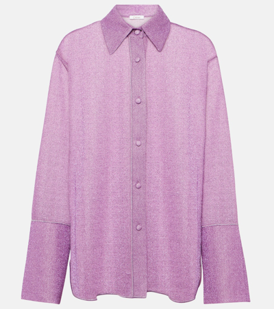 Oseree Oséree Lumière Shirt In Lurex In Pink & Purple