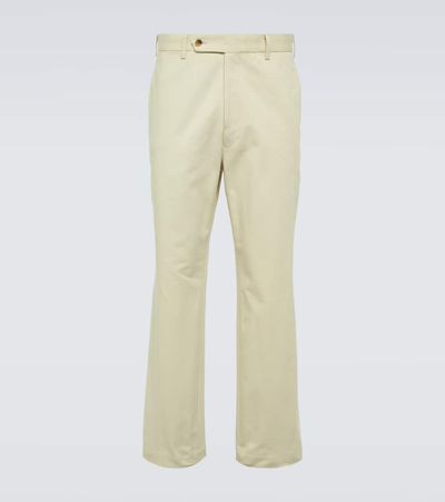 Comme Des Garçons Homme Deux Cotton Canvas Chinos In Beige