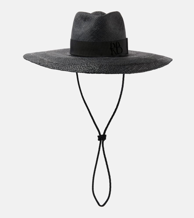 Ruslan Baginskiy Straw Fedora In Black