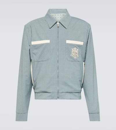 Amiri Reversible Checked Blouson In Blue