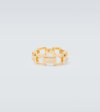 SHAY JEWELRY DECO LINK 18KT GOLD RING WITH DIAMONDS