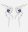 YEPREM 18KT GOLD EARRINGS WITH DIAMONDS AND SAPPHIRES
