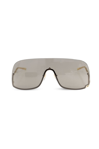 Gucci Eyewear Shield Frame Sunglasses In Gold