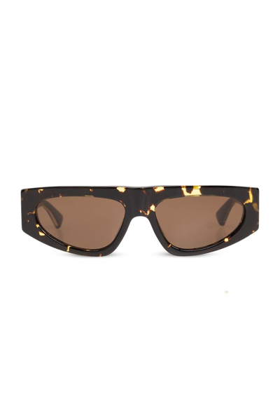 Bottega Veneta Eyewear Rectangle Frame Sunglasses In Black