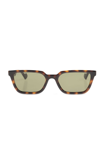 Gucci Eyewear Cat=eye Frame Sunglasses In Brown