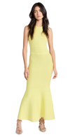 Aknvas Women's Amelie Cotton-knit Sleeveless Midi-dress In Yellow