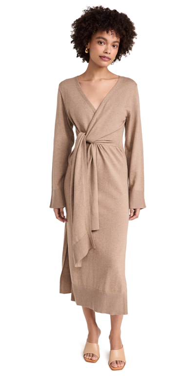 SIMKHAI SKYLA WRAP DRESS HEATHER TEAK