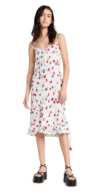 Marni Reverie V Neck Midi Dress Lily White