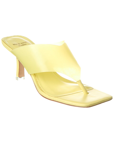 Black Suede Studio Women's Frances Leather Trim Sandals In Yellow
