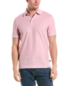Ted Baker Palos Regular Fit Textured Cotton Knit Polo In Pink