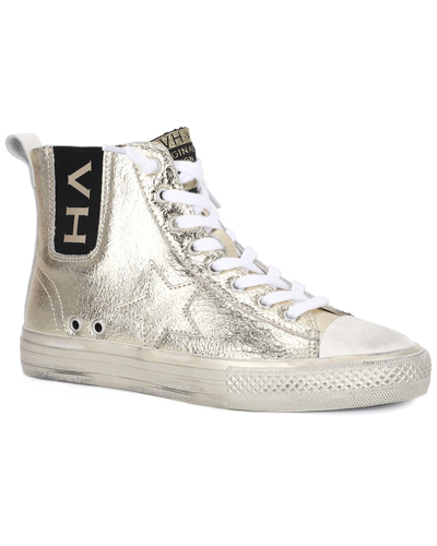 Vintage Havana Alive High 5 Leather Sneaker In Yellow