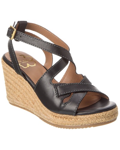 Ted Baker Tamyaa Leather Wedge Sandal In Black
