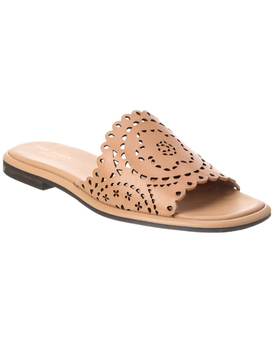 Ted Baker Clovei Leather Sandal In Brown