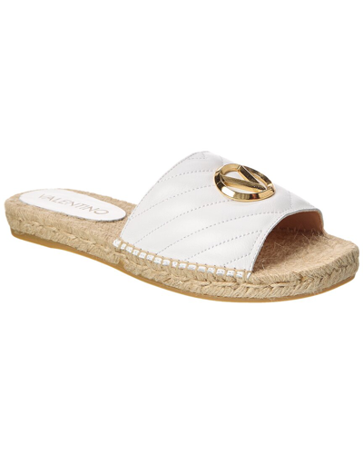 Valentino By Mario Valentino Clavel Leather Sandal In White