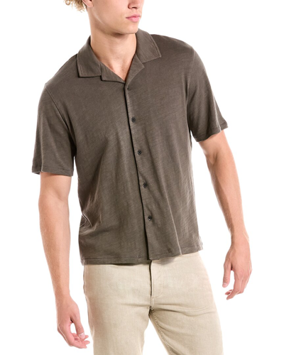 Rag & Bone Flame Avery Camp Shirt In Black