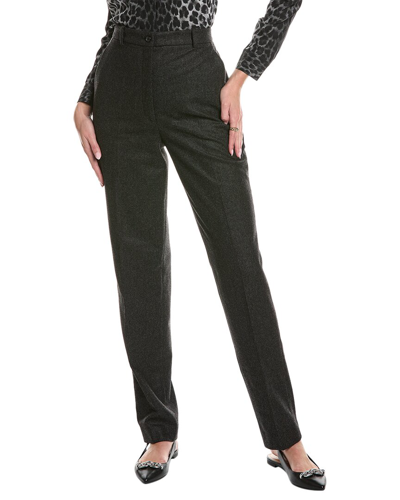 Michael Kors Collection High Waisted Wool-blend Samantha Pant In Grey