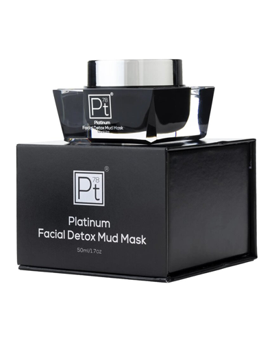 Platinum Delux Women's 1.7oz Diamond Infused Facial Detox Mud Mask With Vitamin C In White