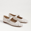 SAM EDELMAN SAM EDELMAN MICHAELA STUD MARY JANE FLAT BRIGHT WHITE LEATHER