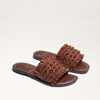 Sam Edelman Women's Gladys Embellished Raffia Slide Flat Sandals In Brown