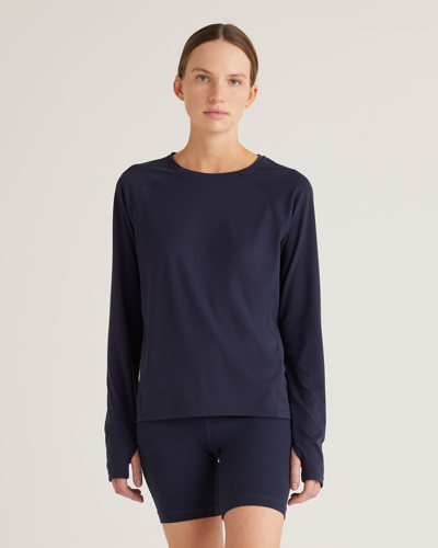 Quince Women's Ultra-form Long Sleeve Top In Deep Navy