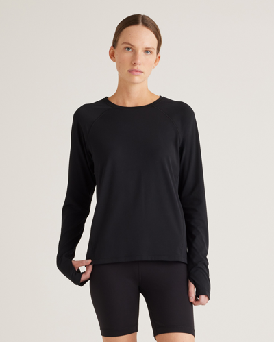 Quince Women's Ultra-form Long Sleeve Top In Black