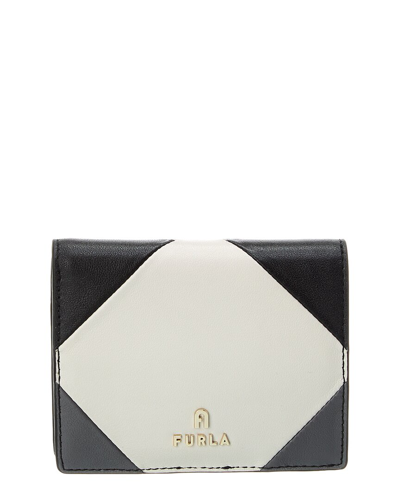 Furla Camelia Small Leather Compact Wallet In Black