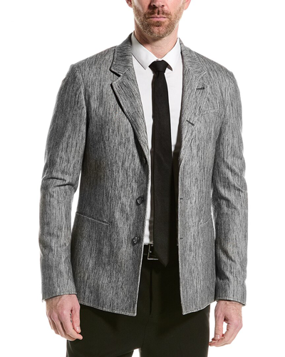 John Varvatos Slim Fit Convertible Jacket In Grey