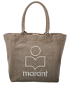 Isabel Marant Yenky Small Canvas Tote In Beige