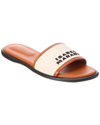 Isabel Marant Vikee Leather-trimmed Canvas Sandals In White