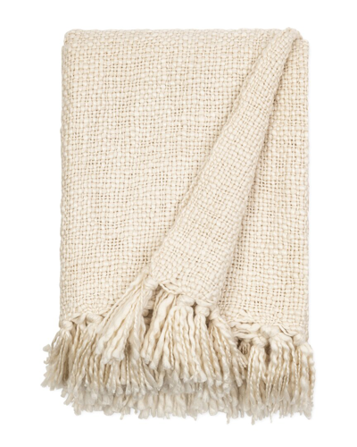 Home Collection Slub-yarn Throw Blanket In Beige