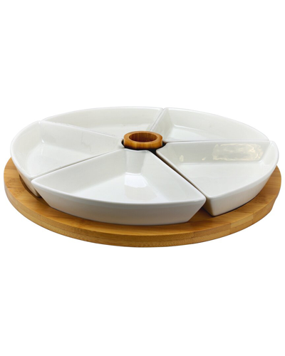 Elama Signature 7pc Appetizer Serving Set In White