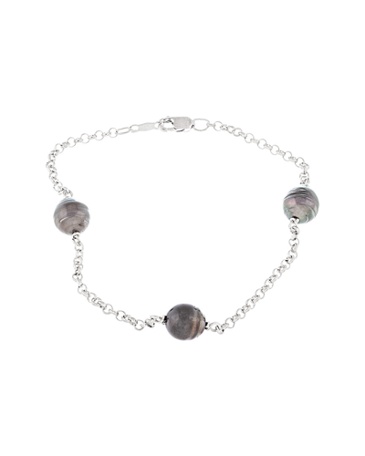 Splendid Pearls Silver 8-9mm Pearl Bracelet In Metallic