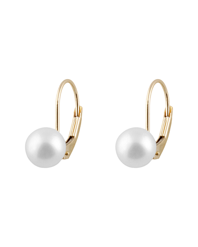 Splendid Pearls 14k 6-6.5mm Pearl Earrings In Gold