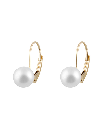Splendid Pearls 14k 6-6.5mm Freshwater Pearl Earrings In Gold