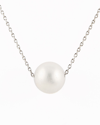 Splendid Pearls Silver 10-11mm Freshwater Pearl Earrings