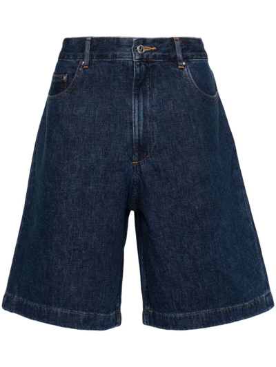A.p.c. Cotton Shorts In Blue