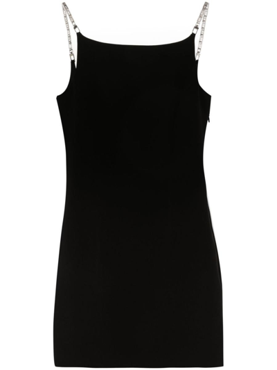 Gcds Logo-chain Cady Mini Dress In Black