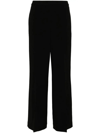 Theory Wide Pull On Admiral Crepe Trouser In Black
