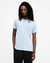 Allsaints Tonic Crew Neck Slim Ramskull T-shirt In Blizzard Blue