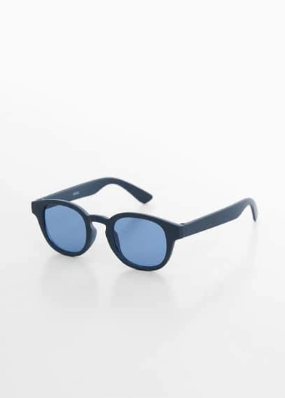 Mango Lunettes De Soleil Monture Plastique In Bleu Marine Foncé